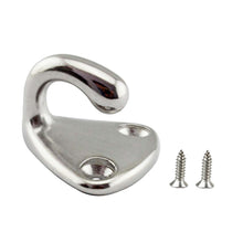 Load image into Gallery viewer, 2Pcs Marine Boat Fender Hook Carabiner Pad Eye Marine Sailing Silver Fender Hooks 316 Stainless Steel