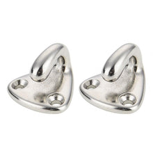 Load image into Gallery viewer, 2Pcs Marine Boat Fender Hook Carabiner Pad Eye Marine Sailing Silver Fender Hooks 316 Stainless Steel