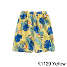 Load image into Gallery viewer, Summer Seaside Vacation Floral Shorts Men's Five-quarter Pants Casual Large Size Hawaiian Shorts Loose Beach Pants - Leaf Style