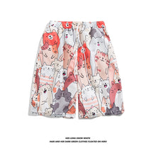 Load image into Gallery viewer, Summer Seaside Vacation Floral Shorts Men's Five-quarter Pants Casual Large Size Hawaiian Shorts Loose Beach Pants - Cartoon Style