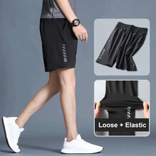 Load image into Gallery viewer, Men's Ice Silk Shorts Running Football Basketball Sports Quick Dry Loose Sweatpants Summer Thin Style Leisure Vacation Beach Pants Fashion Trend
