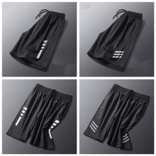 Load image into Gallery viewer, Men's Ice Silk Shorts Running Football Basketball Sports Quick Dry Loose Sweatpants Summer Thin Style Leisure Vacation Beach Pants Fashion Trend