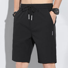 Load image into Gallery viewer, Summer Men's Ice Silk Shorts Breathable Thin Style Casual Straight Five-Point Sweatpants Loose Type Elastic Splicing Pants