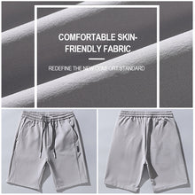 Load image into Gallery viewer, Summer Men's Ice Silk Shorts Breathable Thin Style Casual Straight Five-Point Sweatpants Loose Type Elastic Splicing Pants