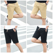 Load image into Gallery viewer, Cotton Men Lace-Up Shorts Classic Solid Color Sports Casual Medium Pants Multi-Color Fashion Trend Men's Wear