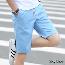 Load image into Gallery viewer, Cotton Men Lace-Up Shorts Classic Solid Color Sports Casual Medium Pants Multi-Color Fashion Trend Men's Wear
