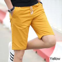 Load image into Gallery viewer, Cotton Men Lace-Up Shorts Classic Solid Color Sports Casual Medium Pants Multi-Color Fashion Trend Men's Wear