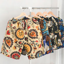 Load image into Gallery viewer, Summer Men Cotton And Hemp Printed Pants Sports Casual Loose Thin Style Beach Pants Fashion Trend Men's Wear