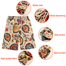 Load image into Gallery viewer, Summer Men Cotton And Hemp Printed Pants Sports Casual Loose Thin Style Beach Pants Fashion Trend Men's Wear