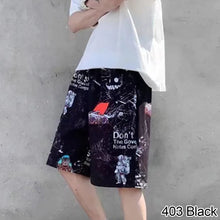 Load image into Gallery viewer, Summer Cartoon Graffiti Beach Pants Men Outer Wear Thin Style Loose Casual Medium Pants Running Fitness Sports Pants Fashion Hip Hop Tide Cool Men's Clothes