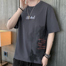 Load image into Gallery viewer, Summer Men's Thin Short Sleeve Trend Ink Style Half Sleeve Casual Fashion T-Shirt Handsome Crew Neck Printed Top