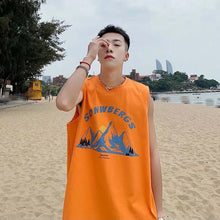 Load image into Gallery viewer, Summer Tide Men's Sleeveless Printed Vest Personality Loose Casual Vest Basketball Fitness Running Sports Sleeveless T-Shirt