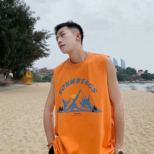 Load image into Gallery viewer, Summer Tide Men's Sleeveless Printed Vest Personality Loose Casual Vest Basketball Fitness Running Sports Sleeveless T-Shirt