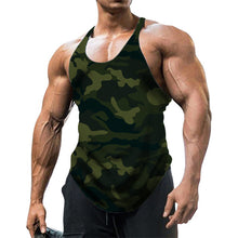Load image into Gallery viewer, Men U-Neck Vest Outdoor Sports Fitness Sleeveless Top Camouflage Style Show Muscle Fashion Men's Wear