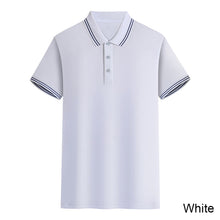 Load image into Gallery viewer, Stand Collar Business Polo T-shirt Solid Skin-friendly Comfortable T-shirt Breathable Summer Top T-shirt for Men
