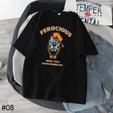 Load image into Gallery viewer, Summer Men's Loose Printed Casual T-shirt Comfortable Breathable Cotton Short Sleeve Top T-shirt