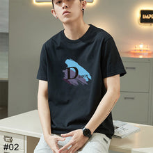 Load image into Gallery viewer, Loose Casual Letter Printed T-shirt Comfortable Breathable Cotton Summer Short Sleeve Top T-shirt for Men
