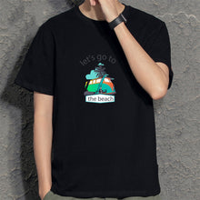 Load image into Gallery viewer, Summer Cotton Men's T-shirt Loose Casual Letter Printed Versatile T-shirt Soft Breathable Short Sleeve Top T-shirt