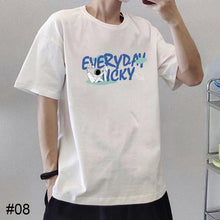 Load image into Gallery viewer, Men's Summer Cotton T-shirt Loose Casual Printed Personalized T-shirt Soft Breathable Short Sleeve Top T-shirt