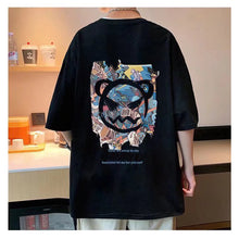 Load image into Gallery viewer, Summer Polyester T-shirt Loose Casual Cartoon Printed T-shirt Soft Breathable Short Sleeve Top T-shirt for Men