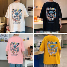 Load image into Gallery viewer, Summer Polyester T-shirt Loose Casual Cartoon Printed T-shirt Soft Breathable Short Sleeve Top T-shirt for Men