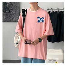 Load image into Gallery viewer, Summer Polyester T-shirt Loose Casual Cartoon Printed T-shirt Soft Breathable Short Sleeve Top T-shirt for Men