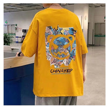 Load image into Gallery viewer, Summer Polyester T-shirt Loose Casual Cartoon Printed T-shirt Soft Breathable Short Sleeve Top T-shirt for Men
