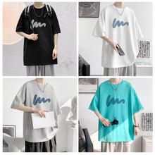 Load image into Gallery viewer, Men's Summer Polyester T-shirt Loose Casual Simple T-shirt Soft Breathable Short Sleeve Top T-shirt