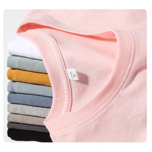 Load image into Gallery viewer, Summer Cotton T-shirt Loose Casual Round Neck T-shirt Soft Comfortable Breathable Short Sleeve Top T-shirt