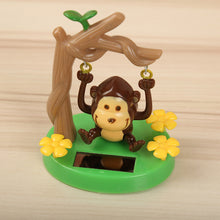 Load image into Gallery viewer, Car Interior Solar Powered Monkey Dancing Animal Swinging Animated Pendant Ornament Toy Accessories Car Decor For Kids Gift