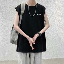Load image into Gallery viewer, Sleeveless T-shirt Men's Fashion Men's Loose Versatile Sweatshirt Large Tank Top Men Vest