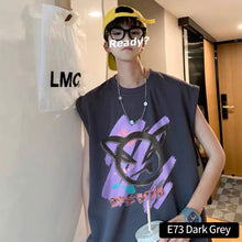 Load image into Gallery viewer, Sleeveless T-shirt Men's Fashion Men's Loose Versatile Sweatshirt Large Tank Top Men Vest