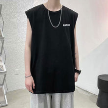 Load image into Gallery viewer, Sleeveless T-shirt Men's Fashion Men's Loose Versatile Sweatshirt Large Tank Top Men Vest