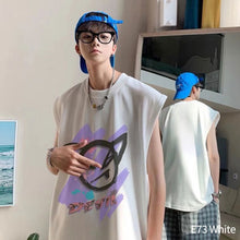 Load image into Gallery viewer, Sleeveless T-shirt Men's Fashion Men's Loose Versatile Sweatshirt Large Tank Top Men Vest