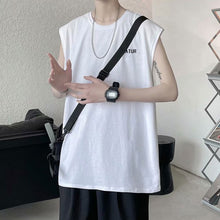 Load image into Gallery viewer, Sleeveless T-shirt Men's Fashion Men's Loose Versatile Sweatshirt Large Tank Top Men Vest