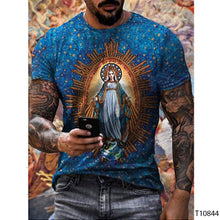 Load image into Gallery viewer, Men's 3D T-shirt Casual Round Neck Men's T-shirt Printing Slim Fit Short Sleeve Pullover Top T-shirt