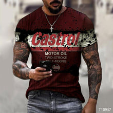 Load image into Gallery viewer, Men's 3D T-shirt Casual Round Neck Men's T-shirt Printing Slim Fit Short Sleeve Pullover Top T-shirt