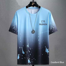 Load image into Gallery viewer, Men's Short Sleeve T-shirt Fashion Ice Silk Summer Gradient Sports Breathable T-shirt Casual Men's Top
