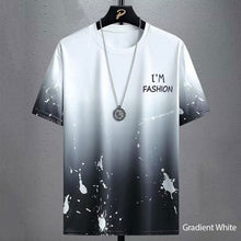 Load image into Gallery viewer, Men's Short Sleeve T-shirt Fashion Ice Silk Summer Gradient Sports Breathable T-shirt Casual Men's Top