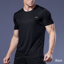 Load image into Gallery viewer, Men's Summer Sports T-shirt Ice Silk Loose Quick Drying Fitness Half Sleeve Large Top Casual Cool Breathable Short Sleeve