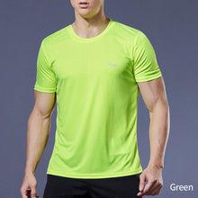 Load image into Gallery viewer, Men's Summer Sports T-shirt Ice Silk Loose Quick Drying Fitness Half Sleeve Large Top Casual Cool Breathable Short Sleeve
