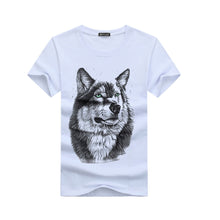 Load image into Gallery viewer, Wolf Head Short Sleeve T-shirt Men's Loose Large Cotton Mid Youth Trend Half Sleeve T-shirt
