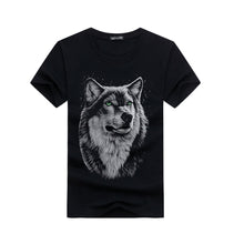 Load image into Gallery viewer, Wolf Head Short Sleeve T-shirt Men's Loose Large Cotton Mid Youth Trend Half Sleeve T-shirt