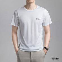 Load image into Gallery viewer, Summer Men's Quick Drying T-shirt Round Neck Fashionable Sports Fitness Running Men's Ice Thin Elastic Sweat Absorbing Suit