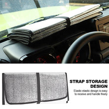 Load image into Gallery viewer, 122cm x 45cm Car Front Windshield Sunshade Cover Sun Visor Car Interior Accessories For Suzuki Jimny JB64 JB74 JB64W JB74W 2019