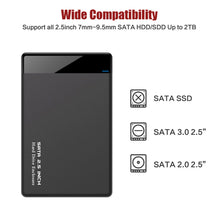 Load image into Gallery viewer, HDD Case 2.5 SATA to USB 3.0 Adapter Hard Drive Enclosure for SSD Disk HDD Box Type C 3.1 Case HD External HDD Enclosure