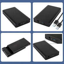 Load image into Gallery viewer, 3.5Inch HDD SSD External Hard Drive Enclosure USB 3.0 3.5 Inch SATA III Hard Disk Box Adapter for Computer Laptop