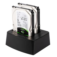 Load image into Gallery viewer, SATA to USB 3.0 Multi Hard Drive Docking Station Support Offline Clone 2 Bay HDD Docking Station for 2.5/3.5 inch HDD Enclosure
