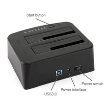 Load image into Gallery viewer, SATA to USB 3.0 Multi Hard Drive Docking Station Support Offline Clone 2 Bay HDD Docking Station for 2.5/3.5 inch HDD Enclosure