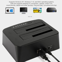 Load image into Gallery viewer, SATA to USB 3.0 Multi Hard Drive Docking Station Support Offline Clone 2 Bay HDD Docking Station for 2.5/3.5 inch HDD Enclosure